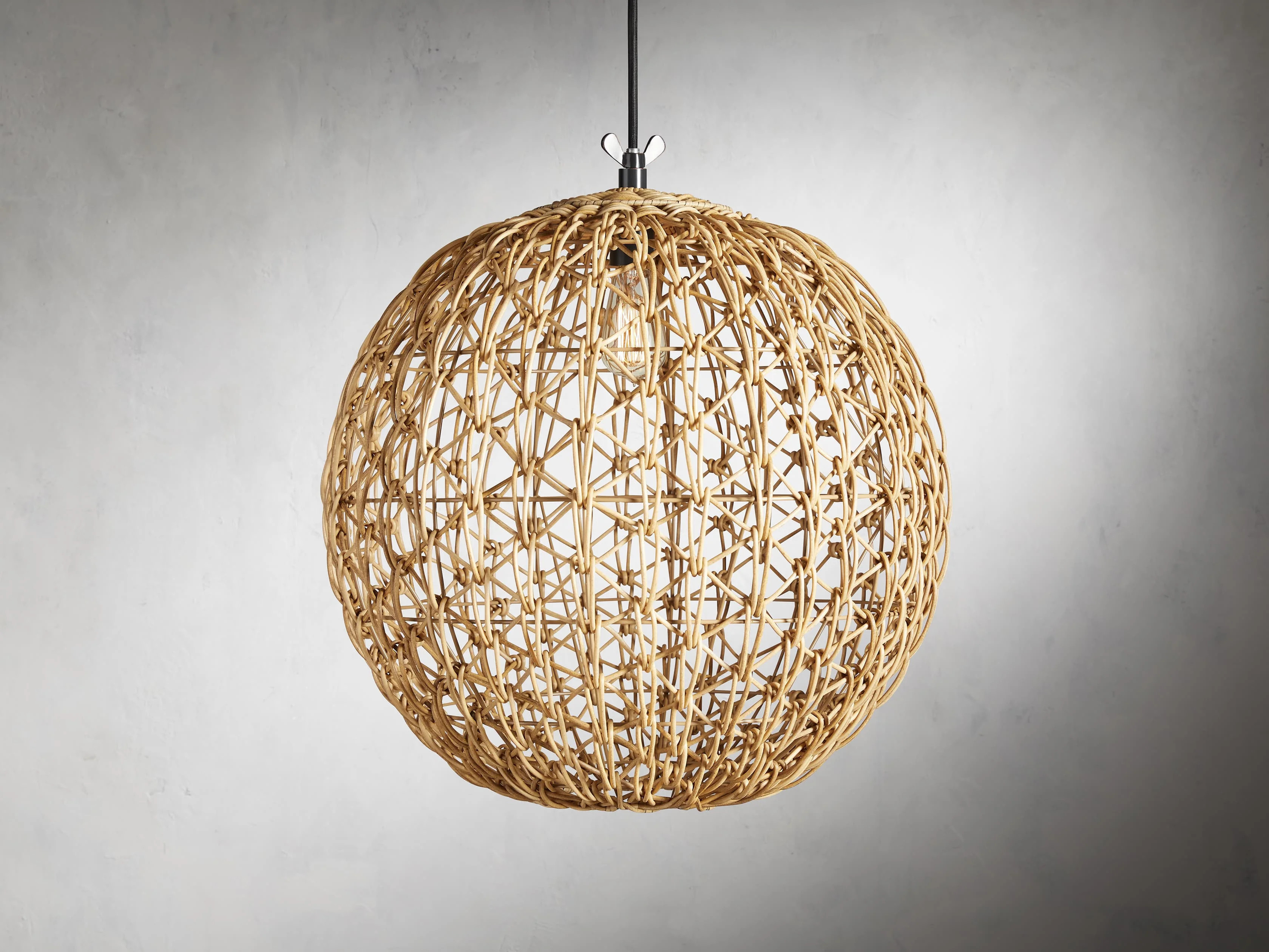 Double Twist Outdoor Natural Pendant | Arhaus