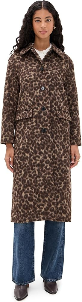 Madewell Women's Single Breasted Topcoat In Leopard Print | Amazon (US)