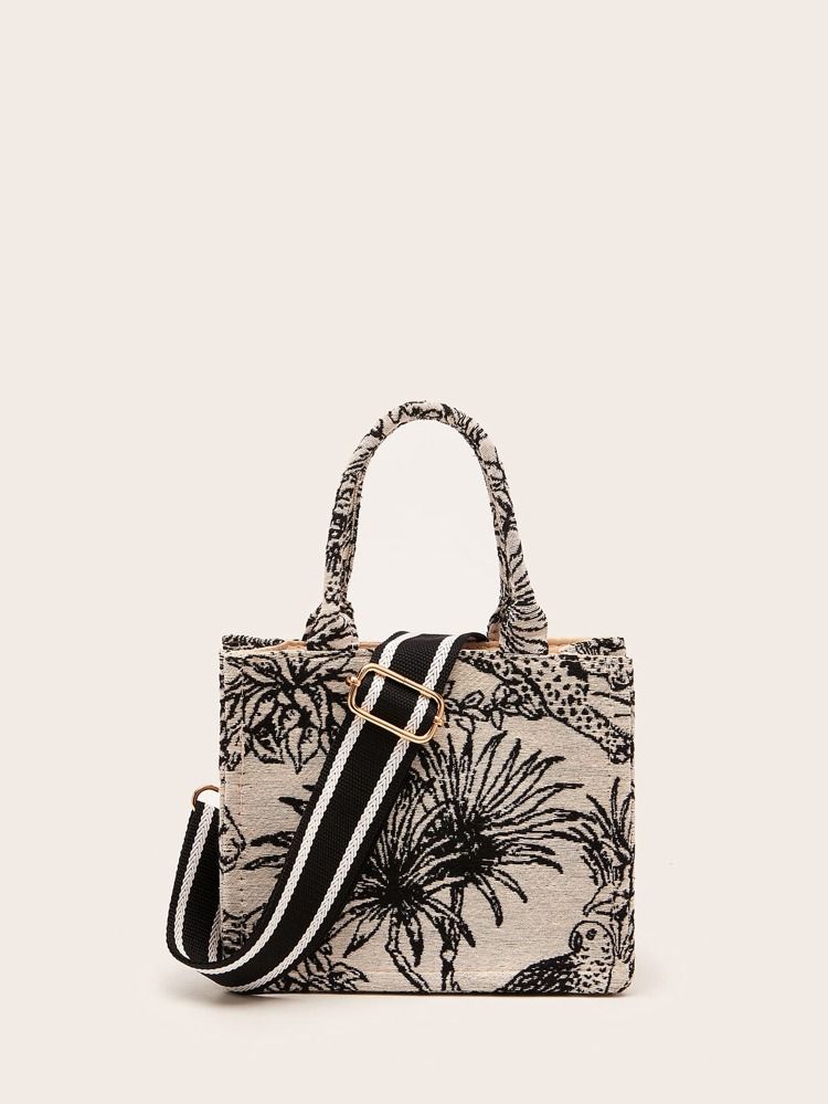 Floral Graphic Satchel Bag | SHEIN