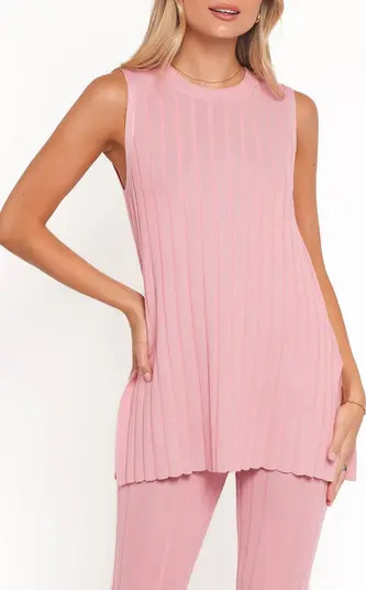 Silvie Wide Rib Sweater Tank & Straight Leg Pants Set | Nordstrom