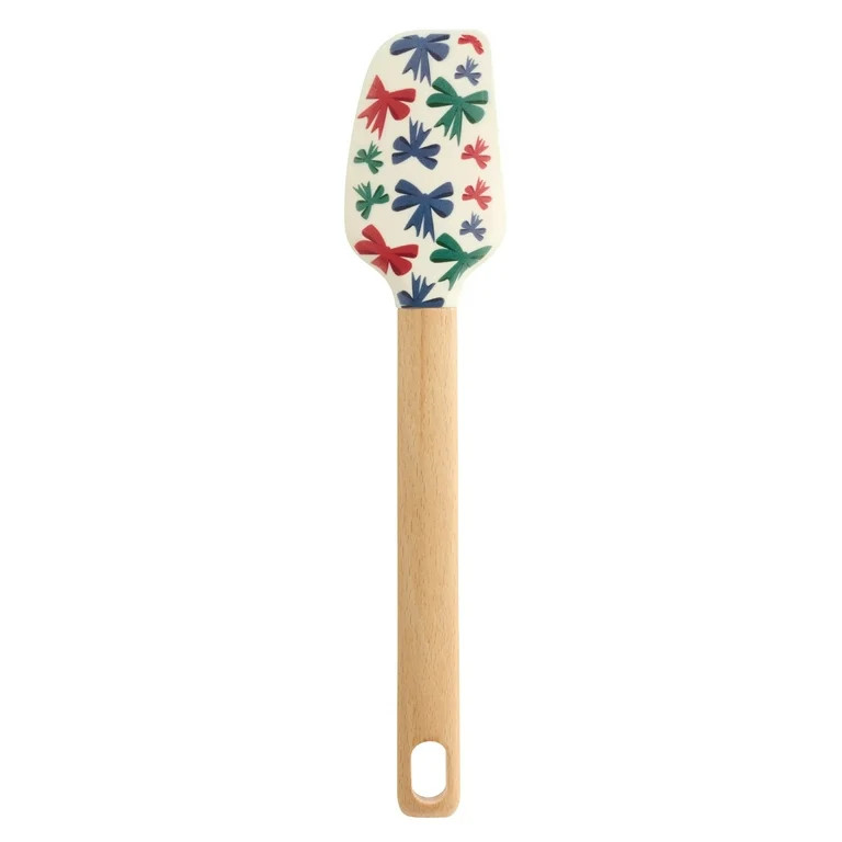 Holiday Time Silicone and Beechwood Spatula, Bows, Vanilla | Walmart (US)