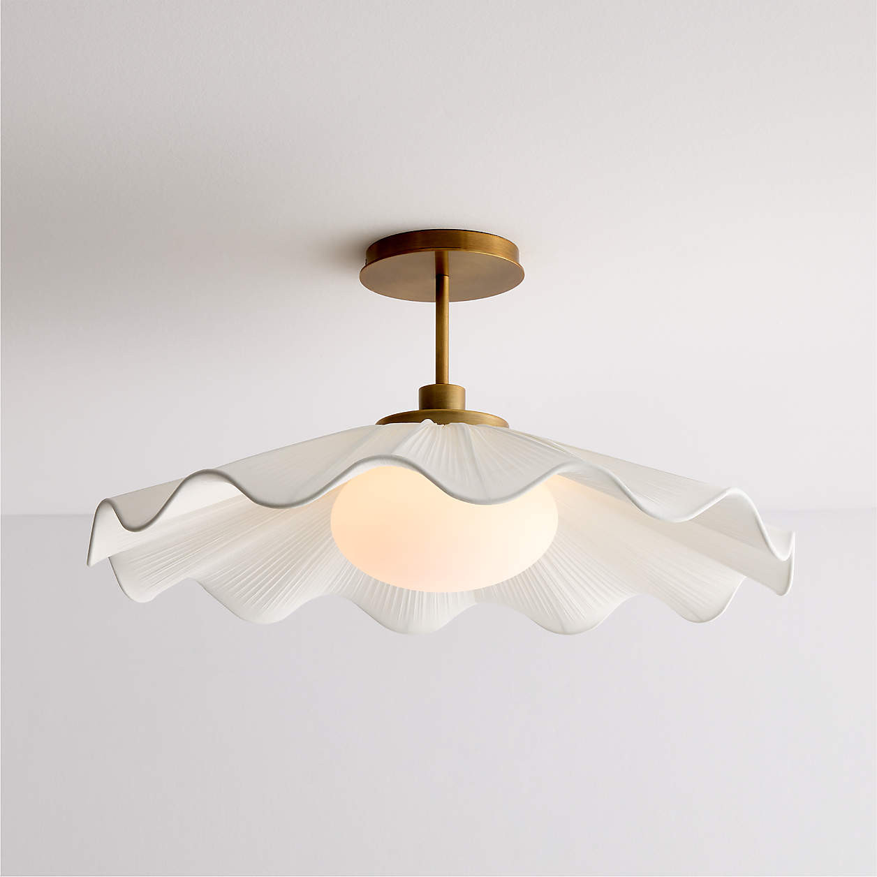 Everly White 24.5" Kids Flush Mount Ceiling Light | Crate & Kids | Crate & Barrel