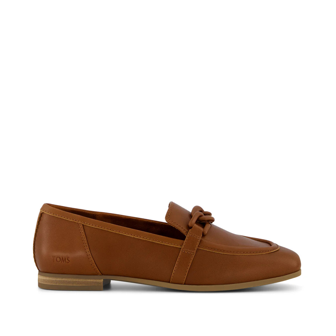 Womens Lynette Loafer Amber Brown Leather with Chain | Toms EMEA