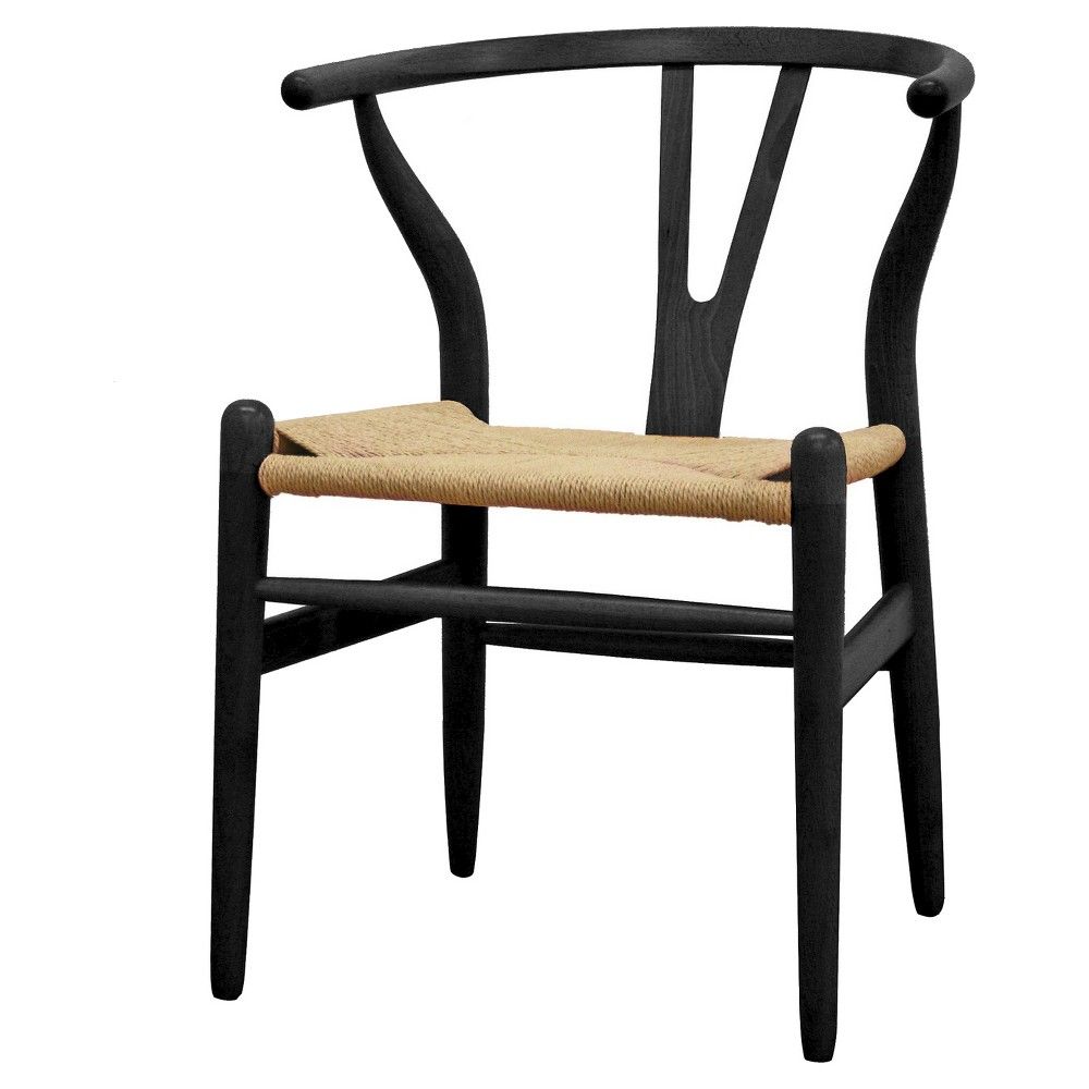 Wishbone Wood Y Chair Black Wood - Baxton Studio | Target