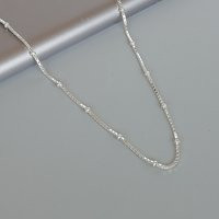 sterling Silver Box Neck Chain | Dainty Ball Silver Necklace Minimalist Jewelry Casual Gift For Mom  | Etsy (US)