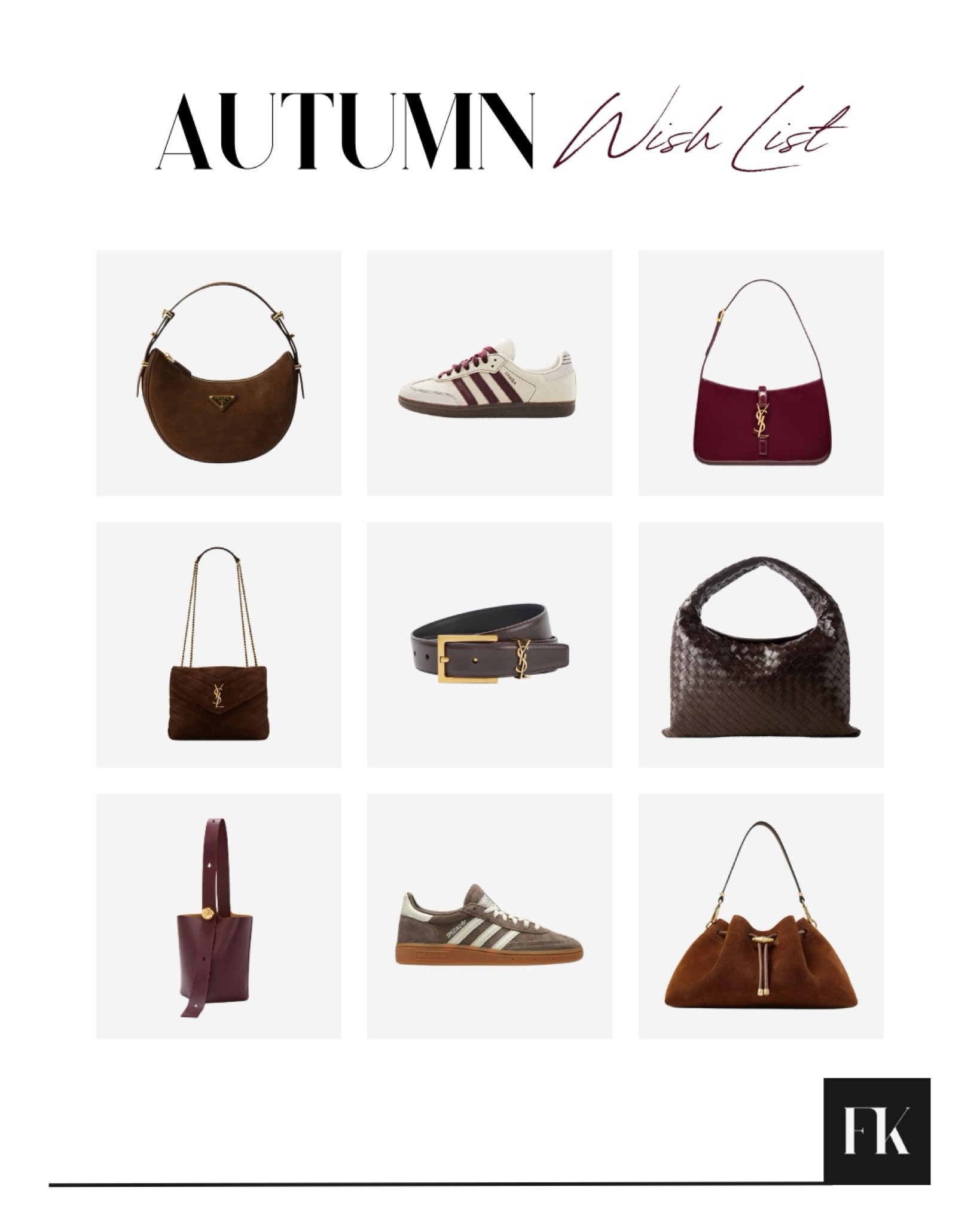 My designer accessories Autumn wish list ✨🍂 All those yummy chocolate suede and cherry red leather tones

#LTKluxury #LTKbag #LTKautumn