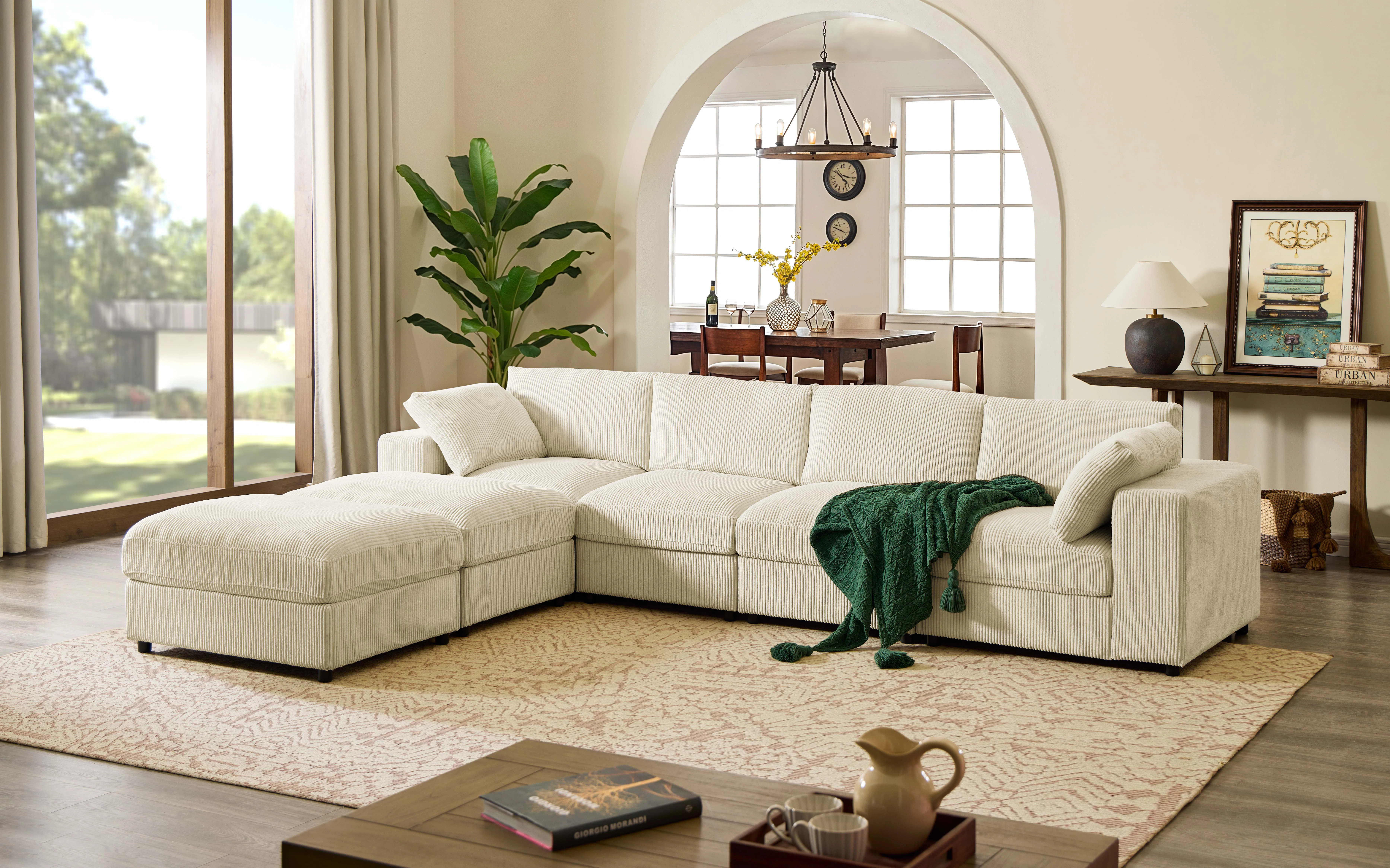6 - Piece Corduroy Sectional | Wayfair North America