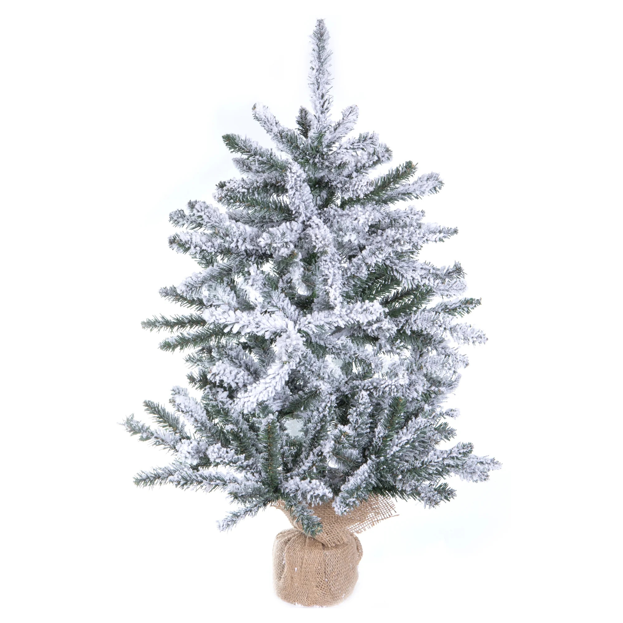 Vickerman 30" Flocked Anoka Pine Artificial Christmas Tree, Unlit | Walmart (US)
