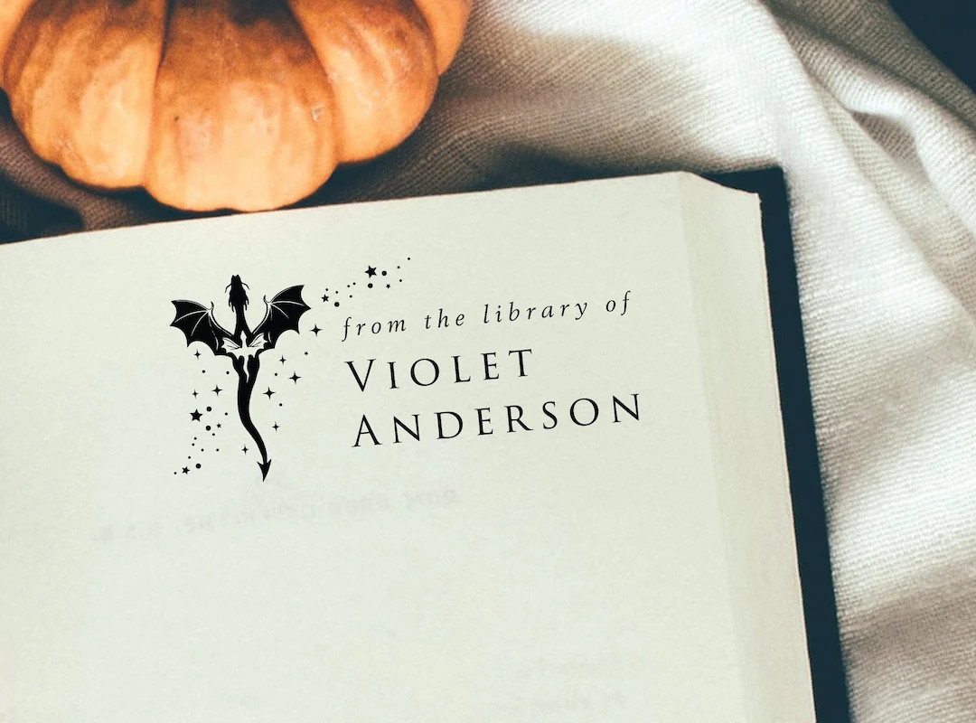 Dragon Library Stamp Library Stamp Dragon Library Stamp Book Stamp Romantasy Gifts Romantasy Book... | Etsy (US)