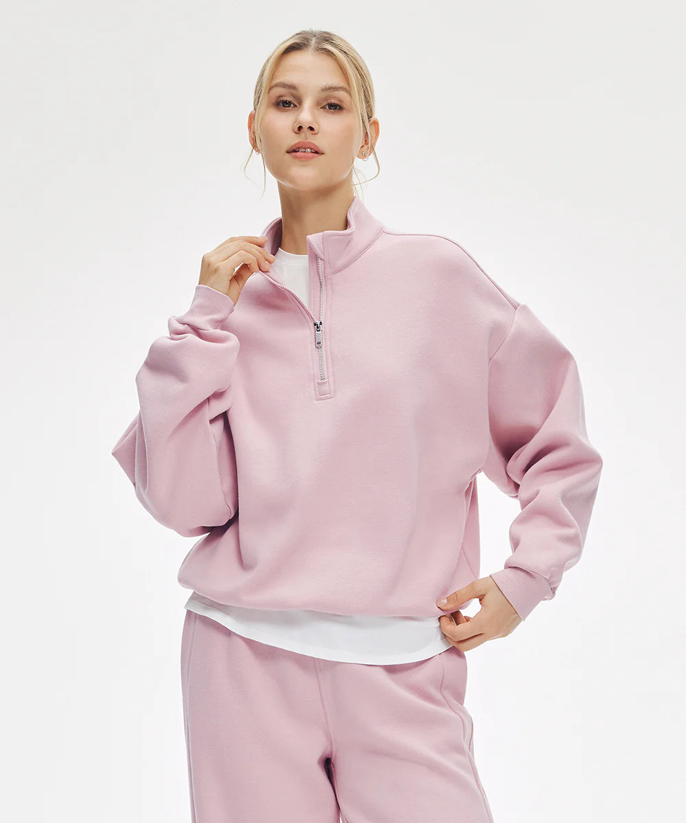 Cozy Up Funnel-Neck Half Zip Pullover | ShopAthluna