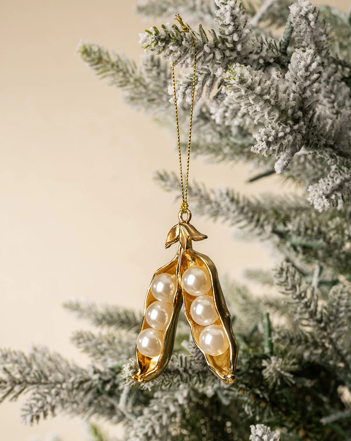 Faux Pearl Pea Pod Ornament | McGee & Co. (US)