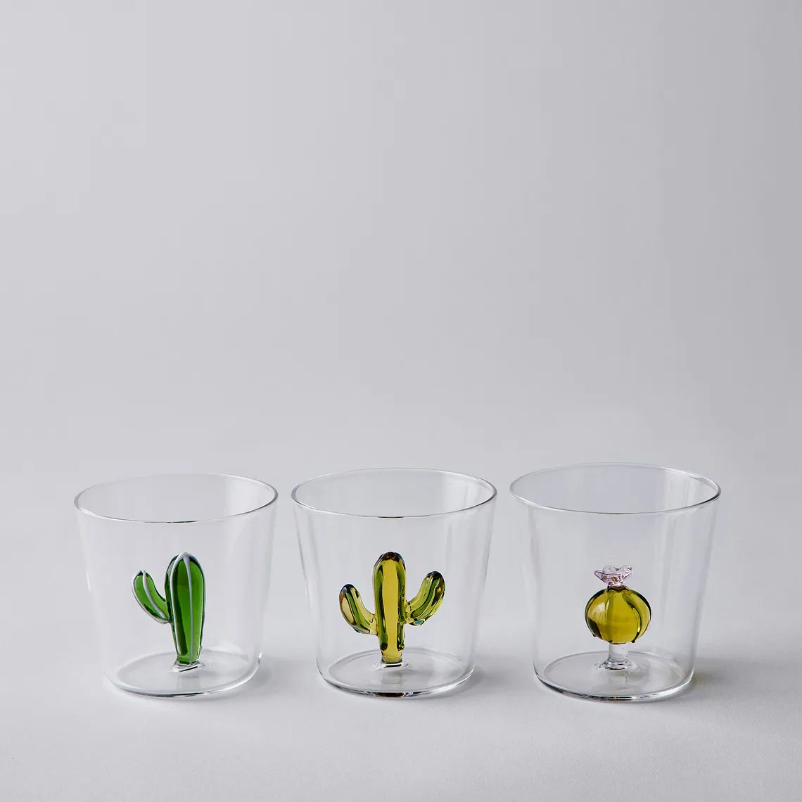 Ichendorf Milano Desert Plants Cactus Tumblers, 3 Colors, Borosilicate Glass | Food52