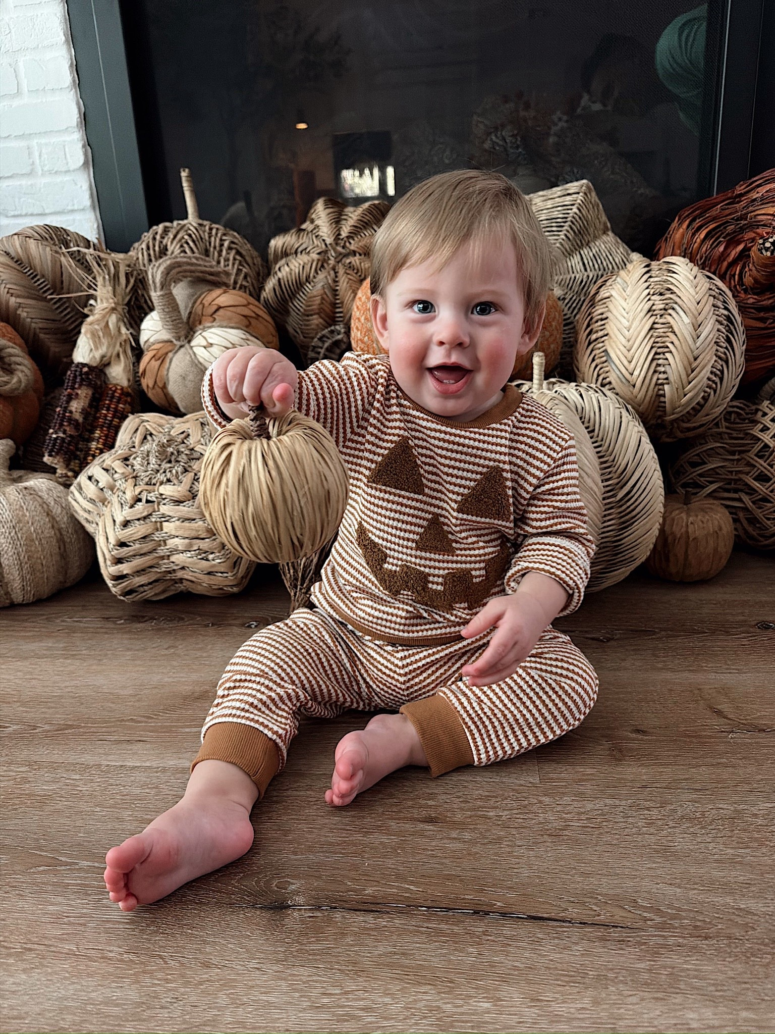 Storm playing in his very own indoor pumpkin patch! His adorable neutral jack-o’-lantern set is Amazon! 

#LTKSeasonal #LTKHoliday #LTKBaby
