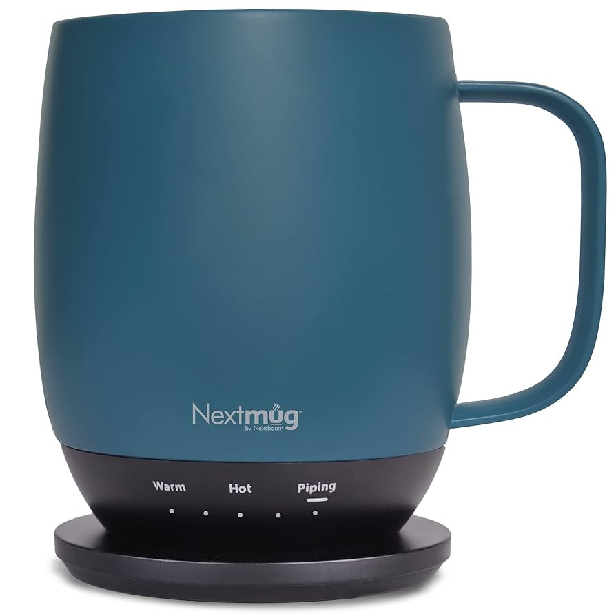 Nextmug - Temperature-Controlled, Self-Heating Coffee Mug (14 oz.) (Slate Blue) | Amazon (US)