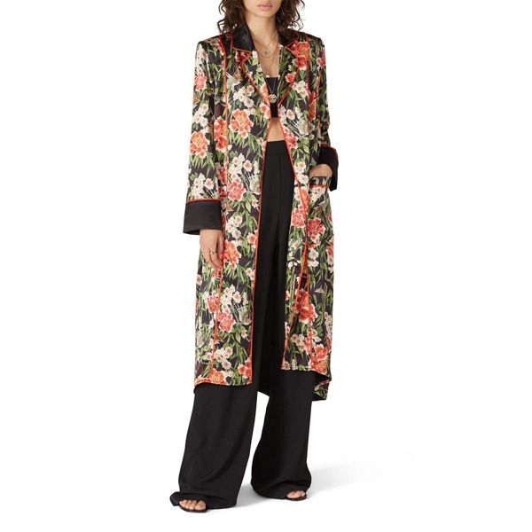 HAH Haht Solo Floral Robe black-print | Rent the Runway