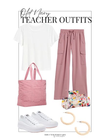 A functional, cute, casual outfit for teachers! 
Old Navy - Midsize - Teacher Outfit - Casual Teacher Outfit 

#LTKworkwear #LTKstyletip #LTKBacktoSchool