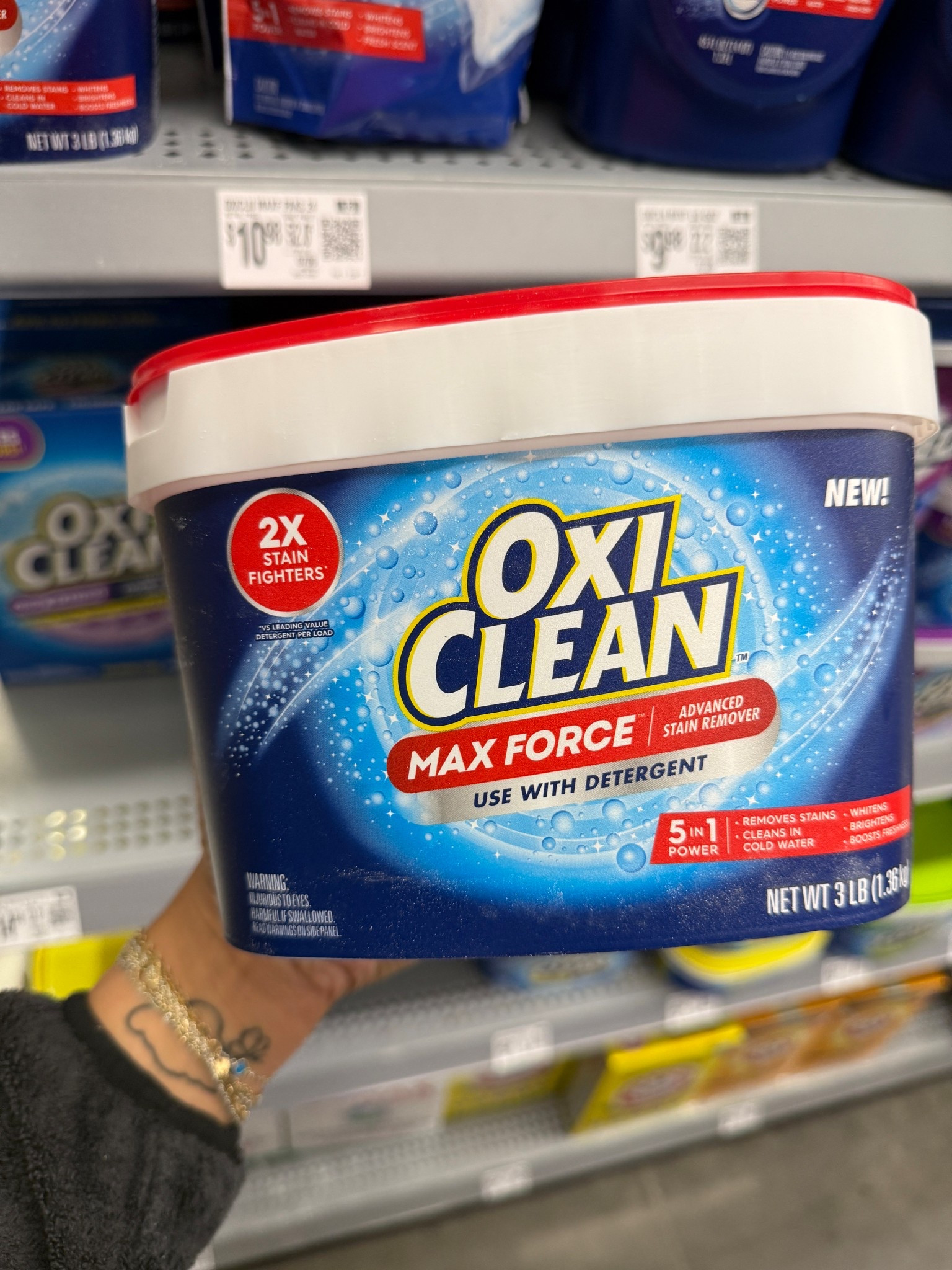 If you have kids, you spill stuff all the time, or blue collar, you need the Max Force Oxi Clean cause soooo good🙌🏽🙌🏽 #oxiclean #maxforce #simplymadisynn #laundryhacks 

#LTKFamily #LTKHome #LTKFindsUnder50