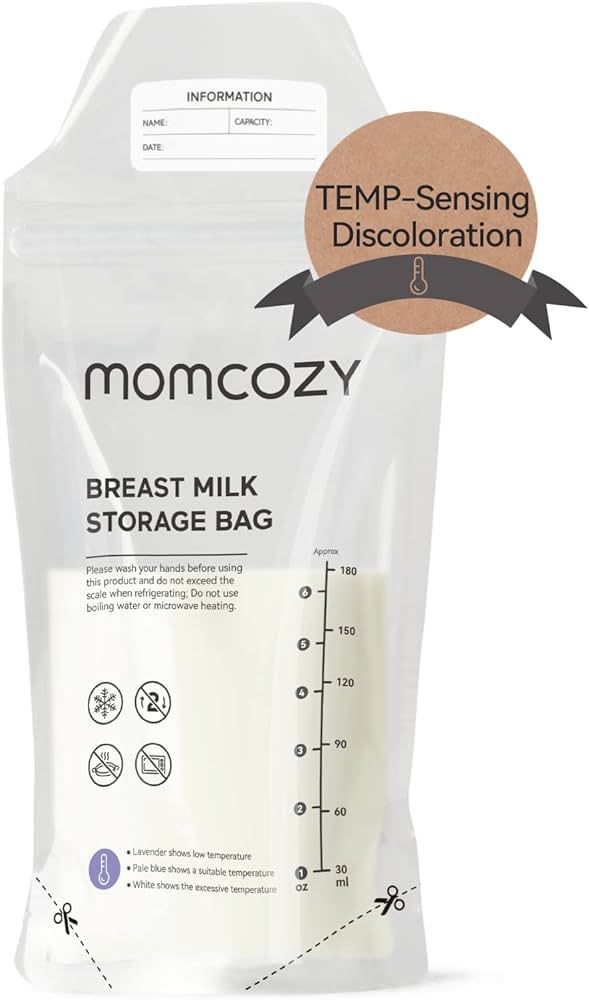 Momcozy Breastmilk Storing Bags, Temp-Sensing Discoloration Milk Storing Bags for Breastfeeding, ... | Amazon (US)