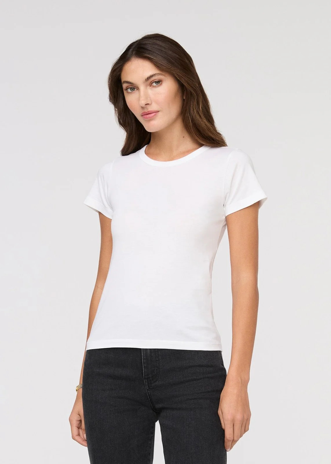 PurePima Slim Crew - White | DUER