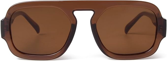 ADE WU Trendy Square Sunglasses for Women Men,Vintage Square Aviator Sunglasses Fashion 70s Inspi... | Amazon (US)