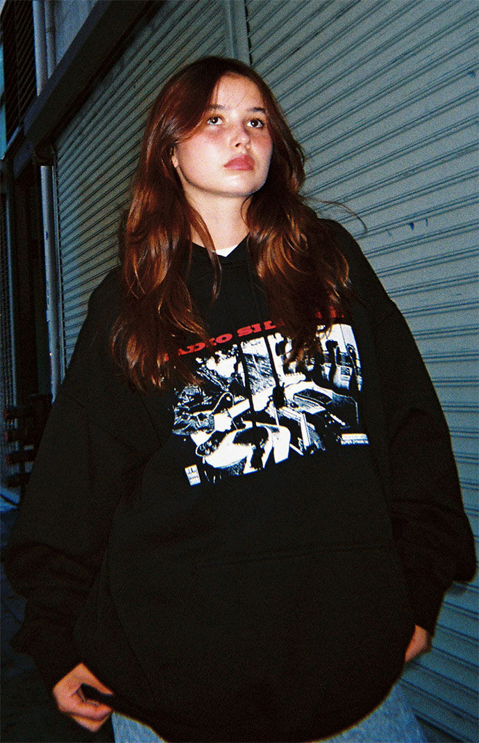 John Galt Women's Radio Silence Hoodie in Black | PacSun