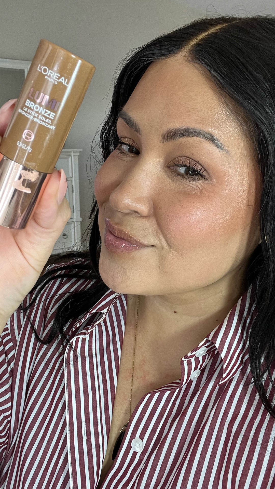 New drugstore bronzer! The @lorealparis Lumi Bronze Le Stick Soleil is beautiful on over 40 skin. It is long-wearing and did not sink into pores, lines and wrinkles. Shade: 120 Copper Bronzette 

I always list my favorite products in my #ltk

#drugstoremakeup #affordablemakeup #over40makeup #matureskin #realskin #bronzer

#LTKFindsUnder50 #LTKBeauty #LTKOver40
