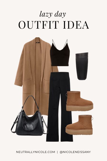 Lazy day outfit

// casual outfit, leggings outfit, flare leggings outfit, uggs outfit, cozy outfit, rainy day outfit, athleisure outfit, travel outfit, airport outfit, casual winter outfit, winter to spring outfit, spring transition outfit, spring transitional outfit, casual spring outfit, errands outfit, school outfit, coffee shop outfit, brunch outfit, black leggings, flare leggings, cami top, cardigan, cardigan coat, coatigan, coatigan outfit, coat cardigan, coat cardigan, uggs, platform uggs, leather bag, leather tote, ribbed mug, travel mug, Amazon coat, Amazon cardigan, Amazon coat cardigan, Amazon coatigan, Amazon fashion, Amazon mug, Amazon bag, aerie, Abercrombie, neutral outfit, neutral fashion, neutral style, Nicole Neissany, Neutrally Nicole, neutrallynicole.com (2.18)

#LTKtravel #LTKSeasonal #LTKstyletip #LTKfindsunder100 #LTKfindsunder50 #LTKshoecrush #LTKsalealert #LTKitbag #LTKU