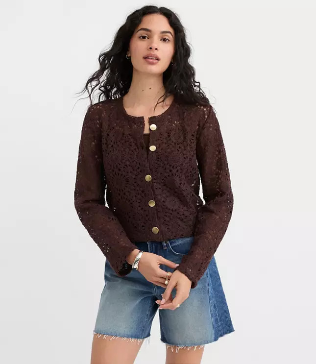 Crochet Cardigan | LOFT