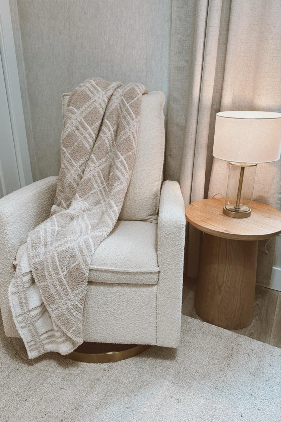 Brody’s room. This rocking chair is my absolute favorite and a must have for a nursery. This wood side table is always selling out also. 

#LTKStyleTip #LTKBaby #LTKKids