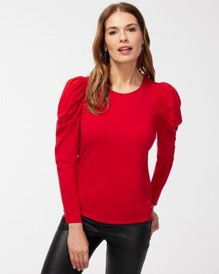 Touch of Cool Ruched Sleeve Top | Chico's
