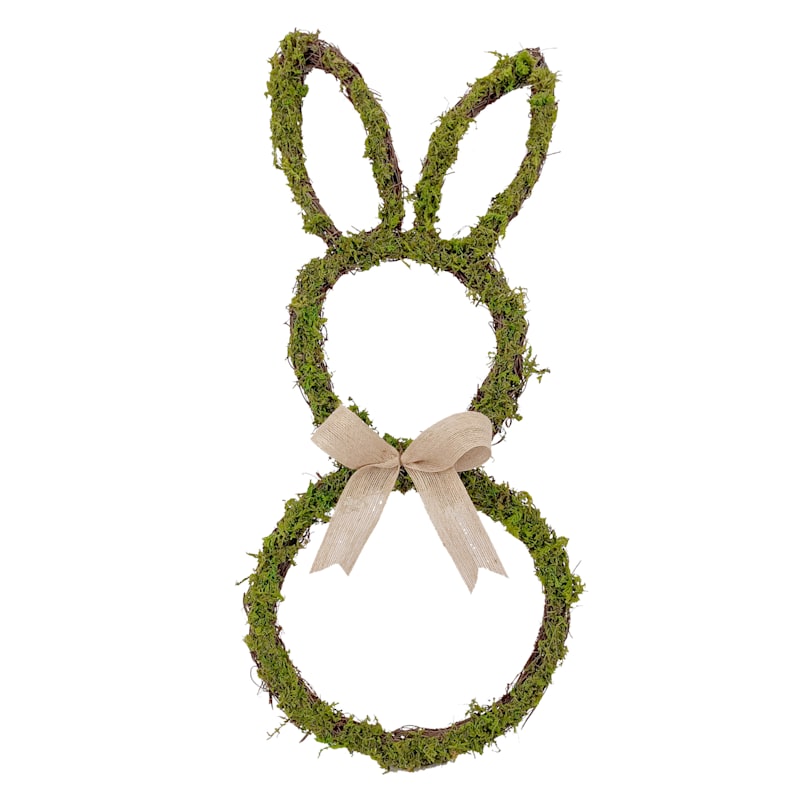 Easter Rabbit Shaped Wreath, 25" | At Home