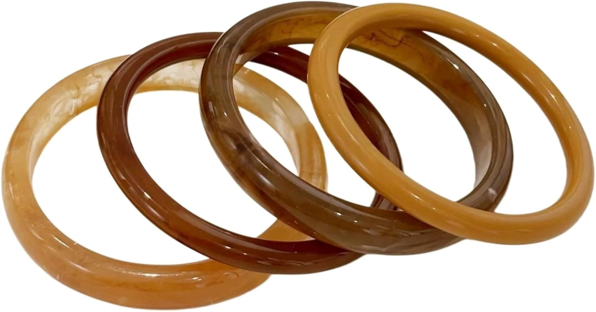 3Pcs Set Colorful Round Acrylic Stackable Bangle Bracelets Minimalist Jewelry for Women Geometric... | Amazon (US)