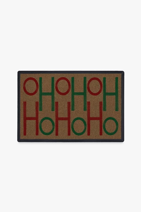 Hohoho Red & Green Doormat | Ruggable