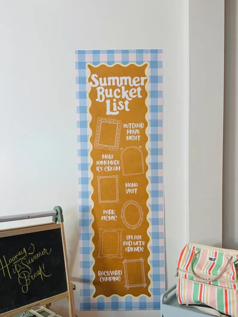 Summer Bucket List Banner Printable, Editable Canva Template, Family Summer Activities, Photo Dis... | Etsy (Global)