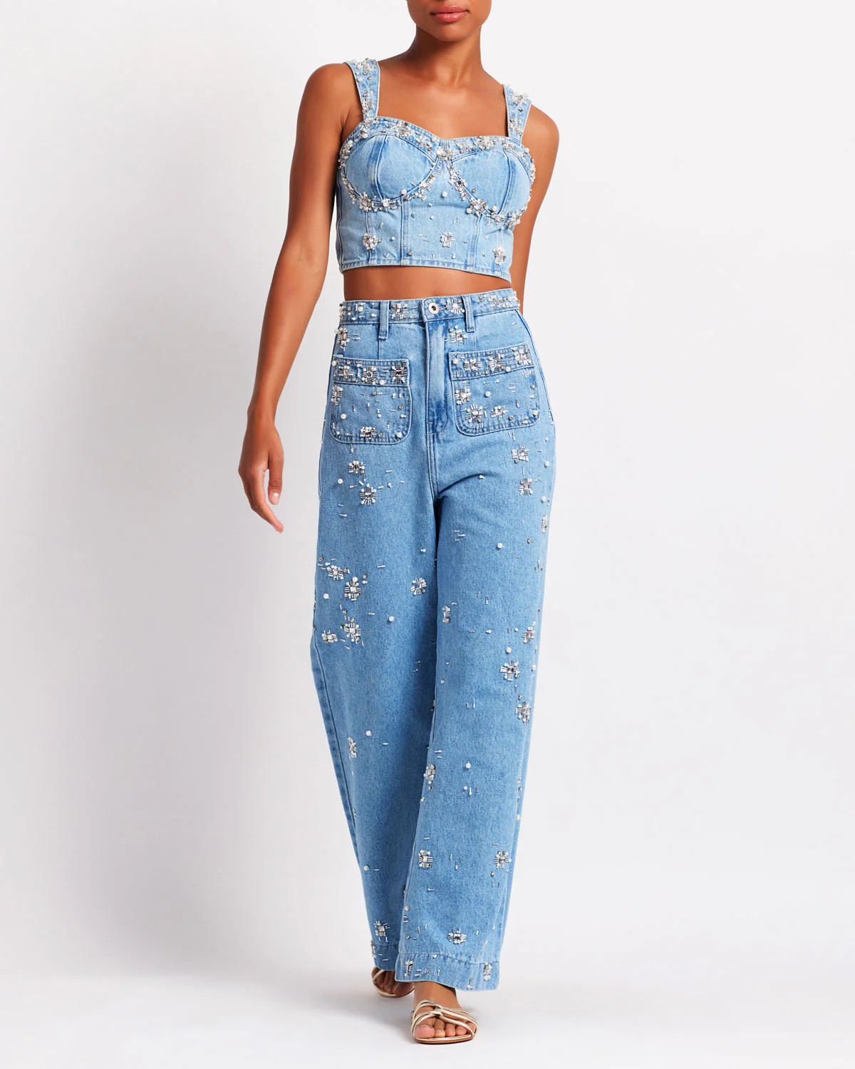 Hand-Beaded Jeans | PatBO