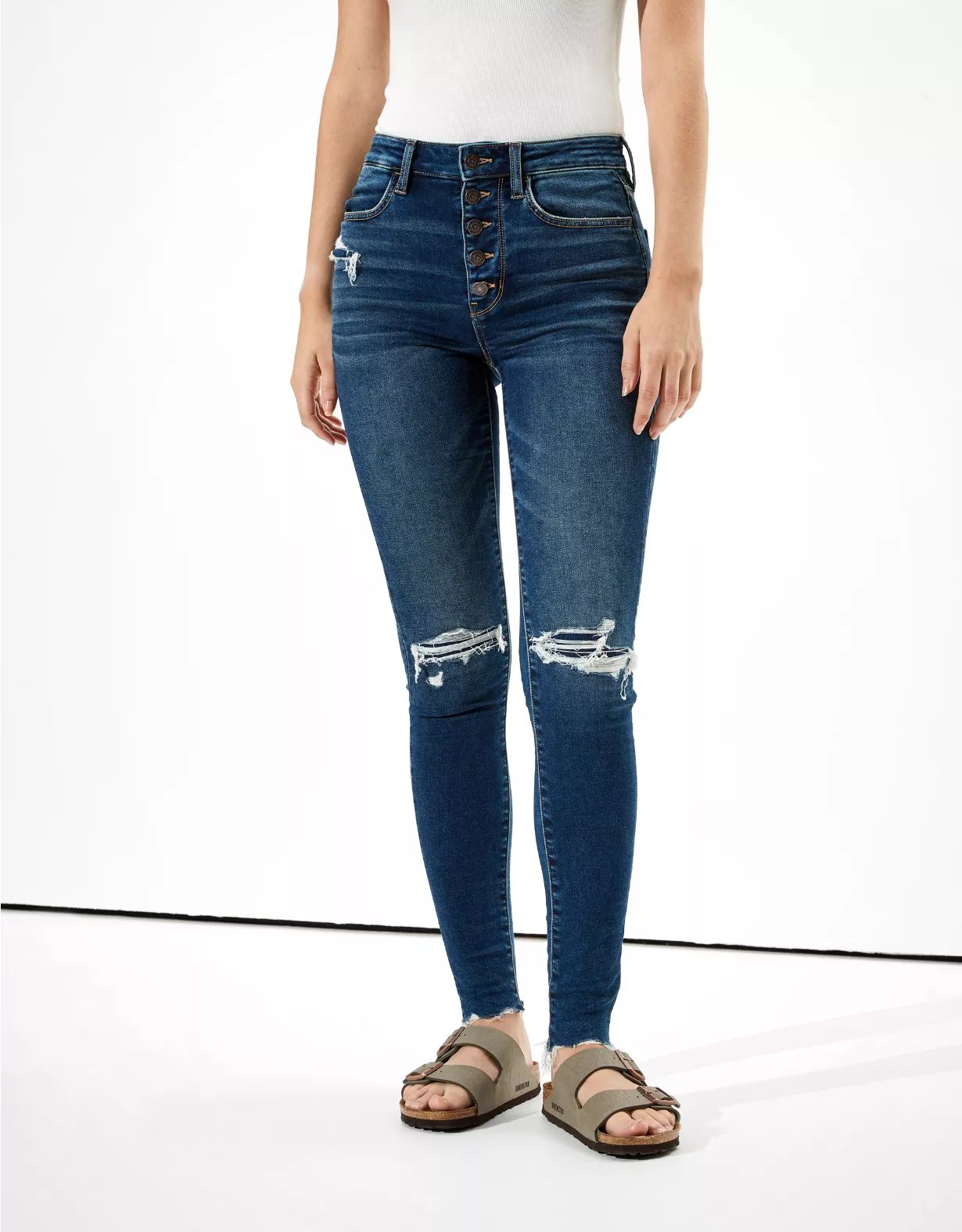 AE Cozy Ne(x)t Level Patched Super High-Waisted Jegging | American Eagle Outfitters (US & CA)