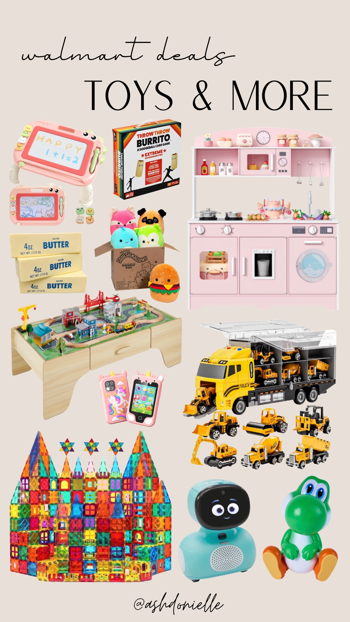 Walmart deals kids toys

STEM learning toys
Building blocks and construction sets
Interactive educational games
Pretend play kitchen toys
Outdoor backyard activities
Creative arts and crafts kits
Plush animals and cuddly friends
Sensory play and fidget toys
Toddler and preschool favorites

#LTKSeasonal #LTKSaleAlert #LTKKids