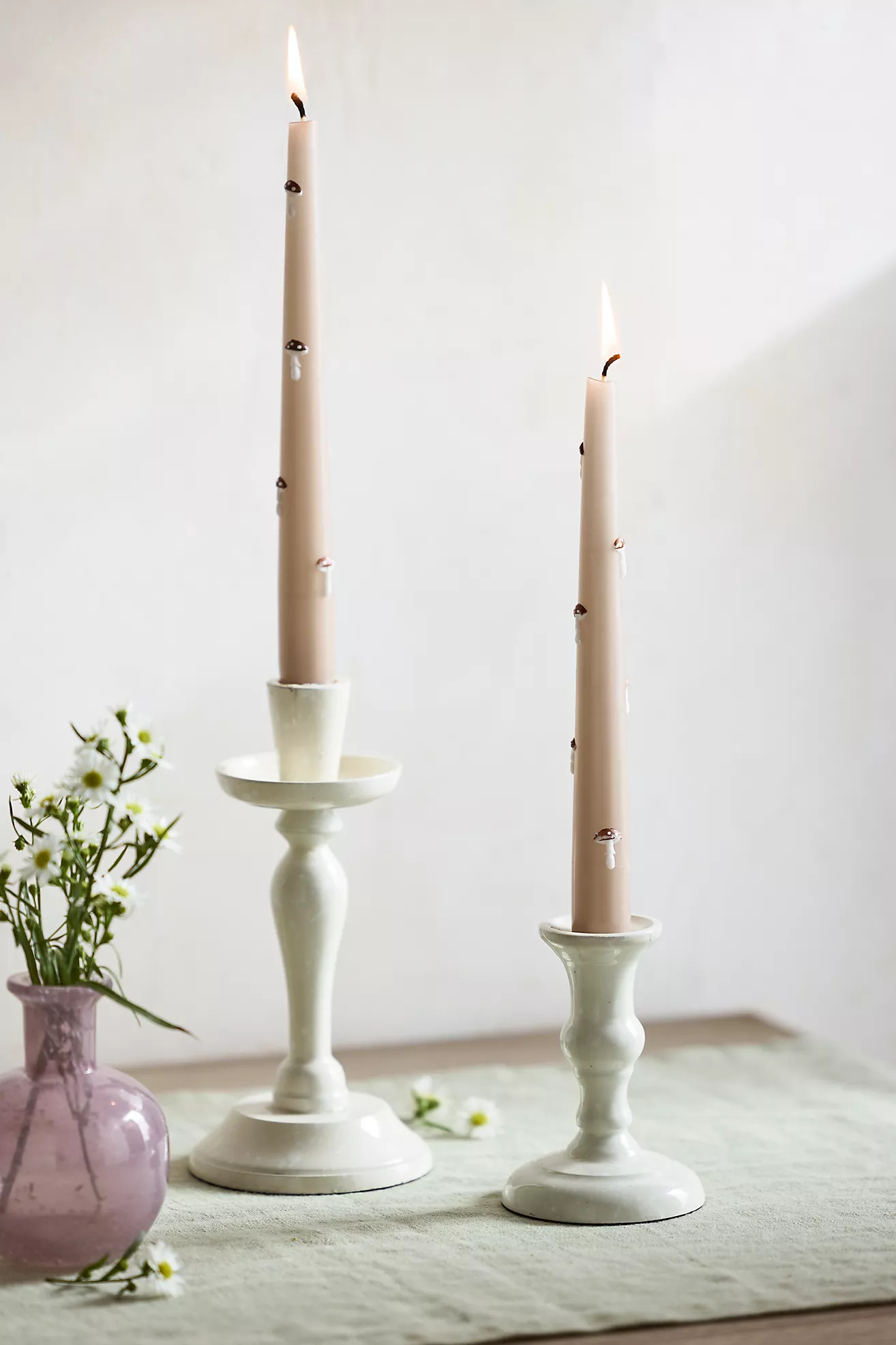 Mushroom Taper Candles, Set of 2 | Anthropologie (US)