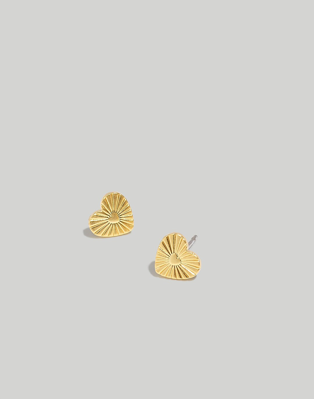 Etched Heart Stud Earrings | Madewell