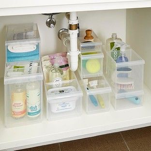 Stackable Under Sink Organization Storage Kit | The Container Store