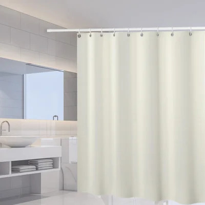 Solid Color Single Shower Curtain + Hooks | Wayfair North America