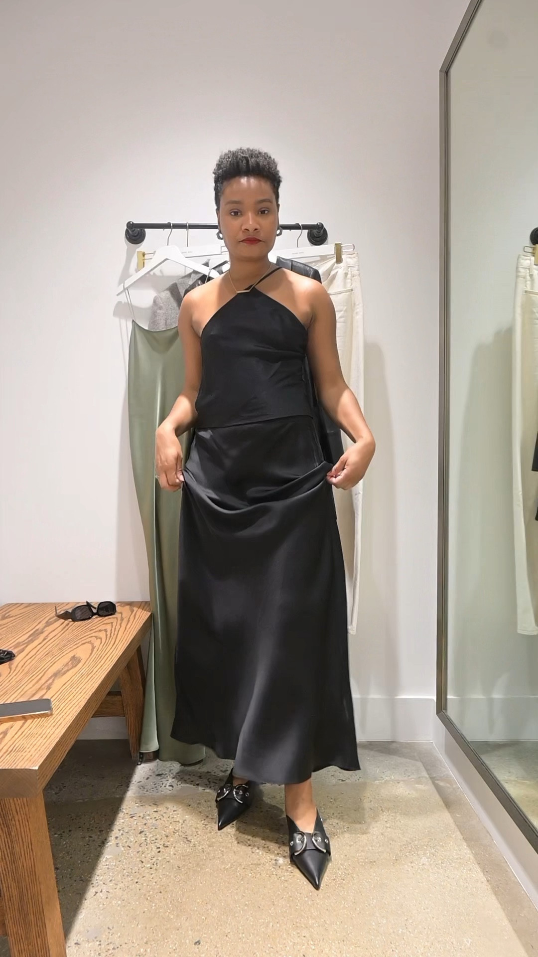 The many top in black, paired with the silk maxi skirt is wedding or gala appropriate! 

#aninebing #falloutfits #falldresses #fallwedding

#LTKSeasonal #LTKstyletip #LTKVideo