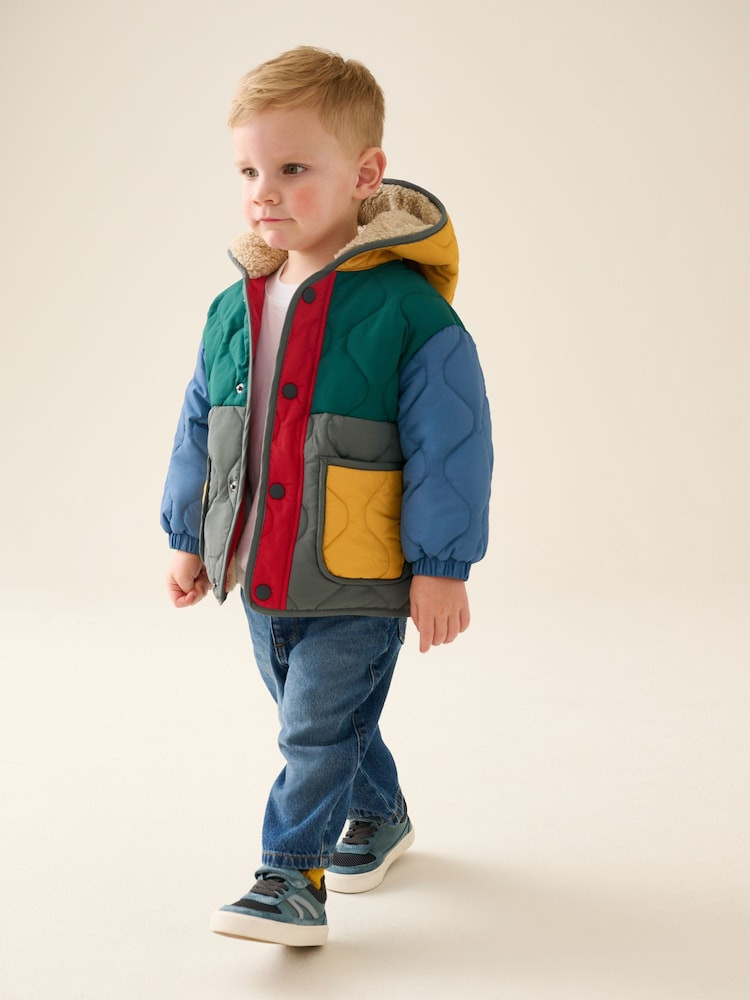 Colour Block Quilted Coat (3mths-7yrs) | Next US