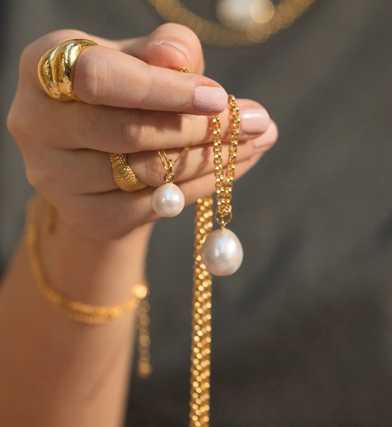 Vintage Chain Pearl Necklace | Monica Vinader (Global)