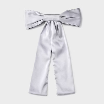 Girls' Satin Bow Barrette - art class™ Gray | Target