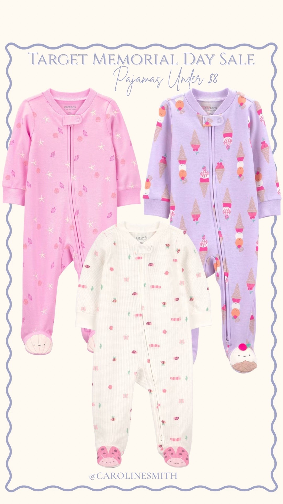 Target Memorial Day sale finds- baby girl pajamas under $8
@Target 

Beachy, onesie, pajamas, bedtime, sale alert, baby girl, girl finds

#LTKSaleAlert #LTKBaby #LTKKids
