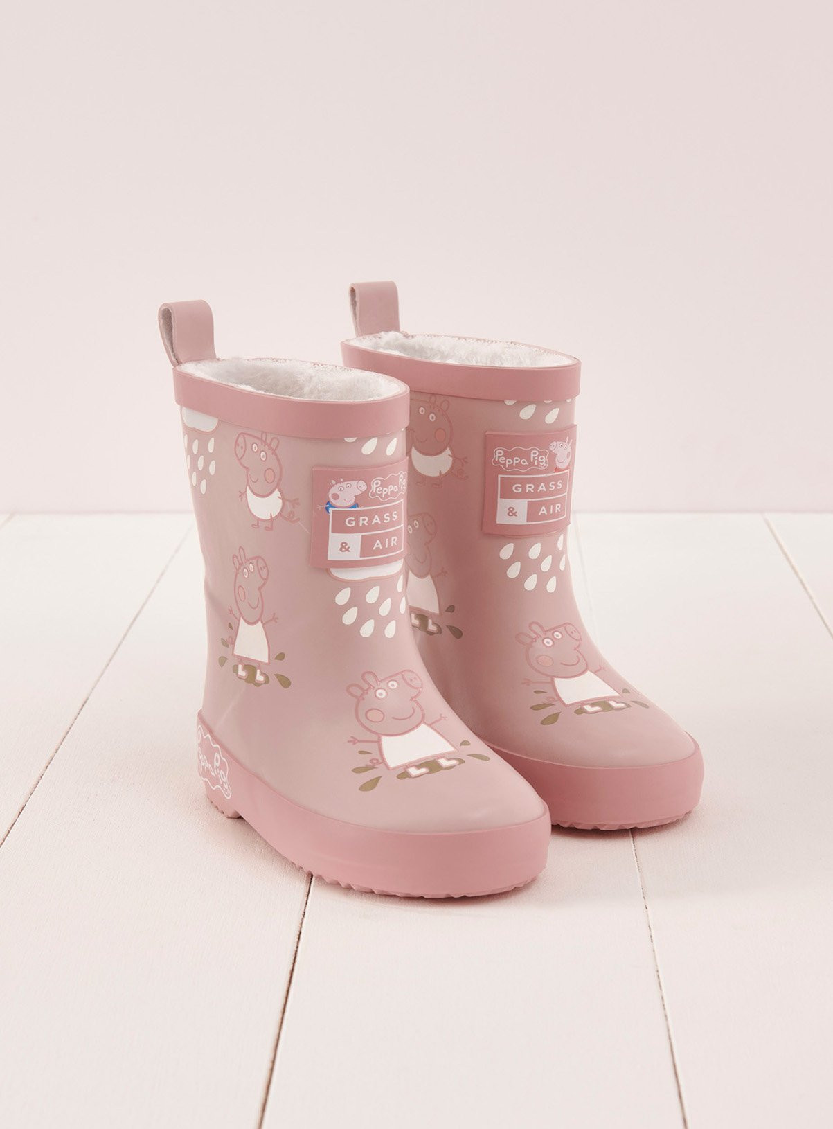 Pink Pink GRASS & AIR Peppa Pig Colour Changing Welly - Grass and Air by Sainsbury's | Tu Clothing
