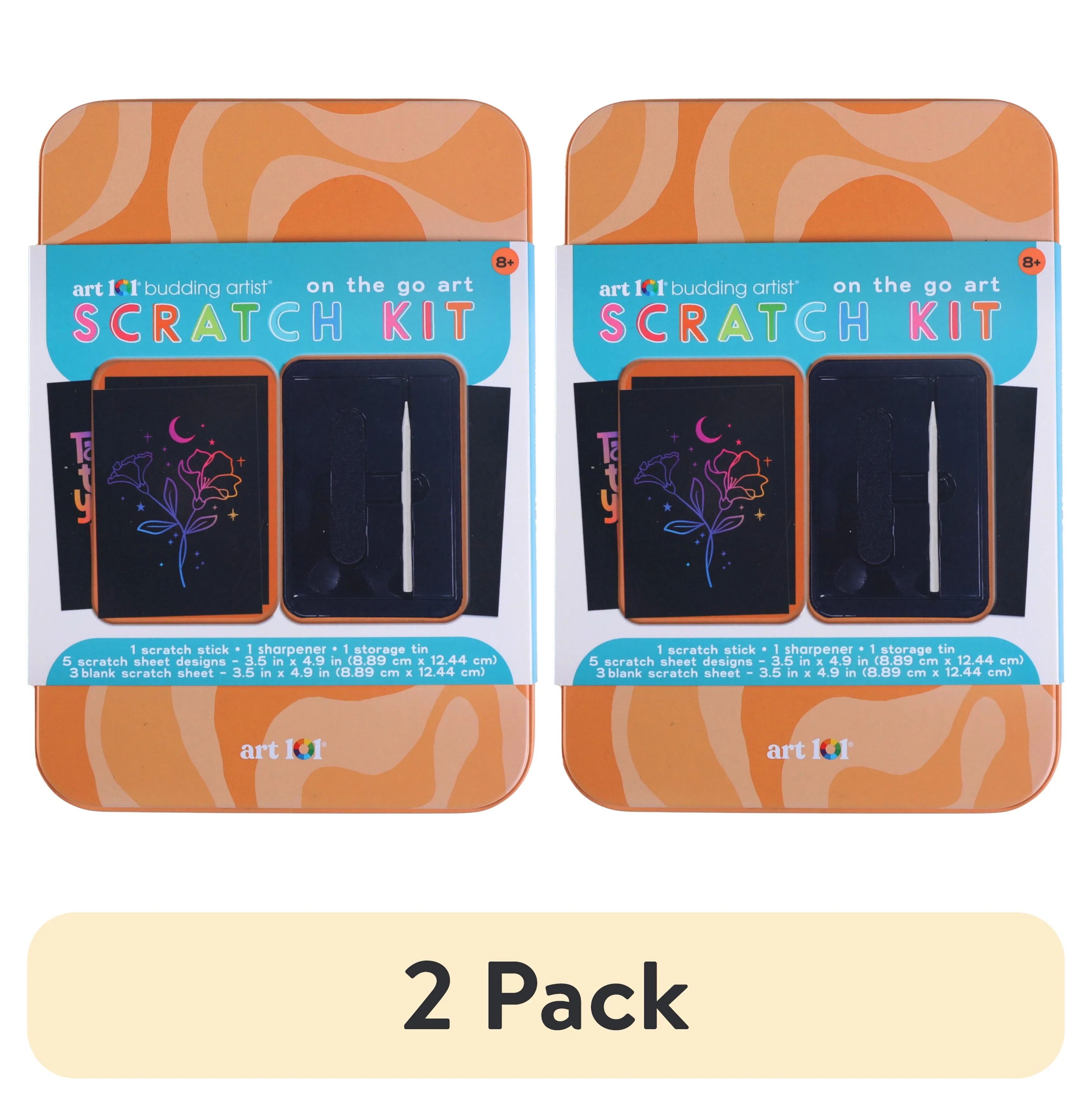 (2 pack) Art 101 Creative Tools Scratch Art Multifunctional Set for Children to Adults in Tin Cas... | Walmart (US)