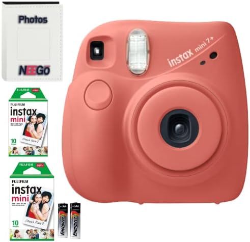 Fujifilm Instax Mini 7+ Instant Camera Bundle-Deluxe Kit, Fuji Instax Mini Film (20 Sheets), NeeG... | Amazon (US)