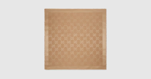 GG jacquard silk wool shawl | Gucci (US)